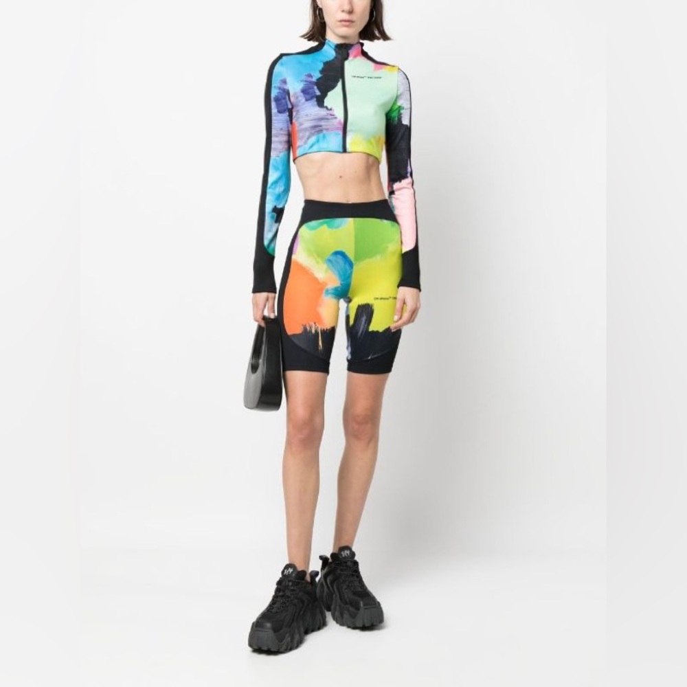 Off-White Brush Stroke Biker Shorts